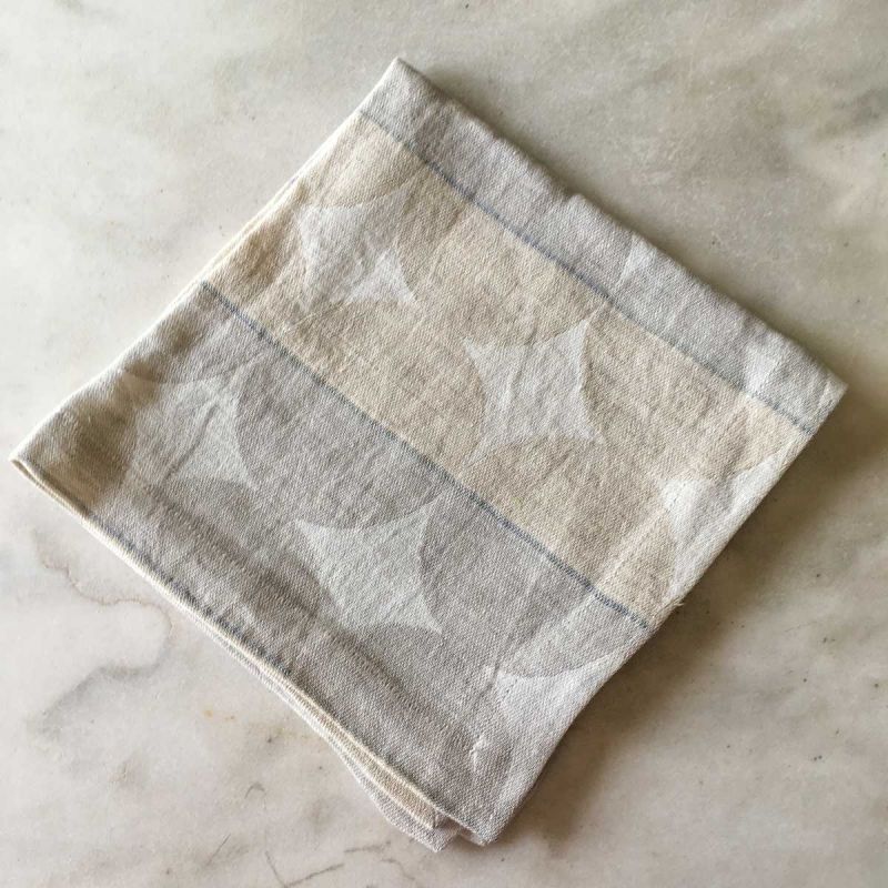 Anichini Contorno Modern Linen Table Runners In Neutral