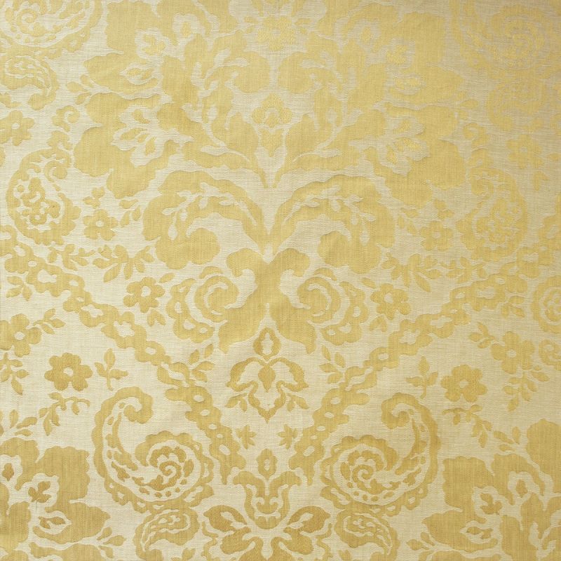Anichini Lido Linen Jacquard Fabric By The Yard In Pale Gold Ivory