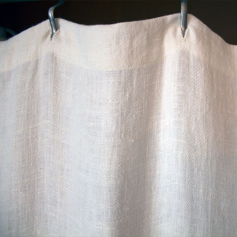 Anichini Donatas Flatweave Linen Shower Curtains