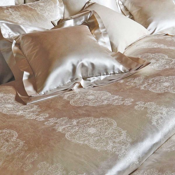 The Ultimate Luxury Silk Sheets In A Natural Medallion Pattern
