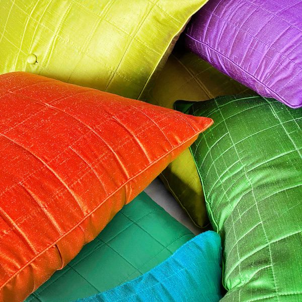 The Most Exquisite Dupioni Silk Pillows In Dozens Of Hues ANICHINI Sitara Brights Silk Collection