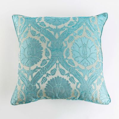 Anichini Bodrum Turkish Brocade Decorative Pillows in Turquoise
