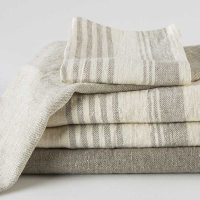 Olga Linen Bath Mats