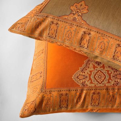 Sustainably Woven Italian Twill Jacquard Shams
Anichini persia shams orange