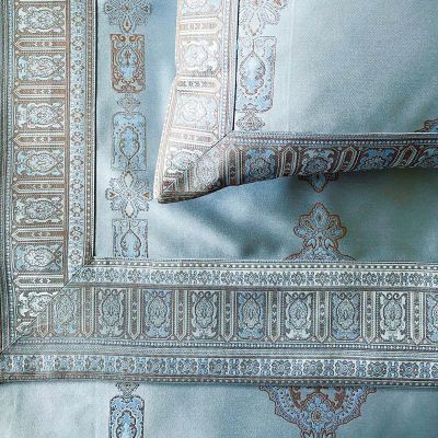 Sustainably Woven Italian Twill Jacquard Sheet Sets
Anichini persia sheet set mushroom lavender 