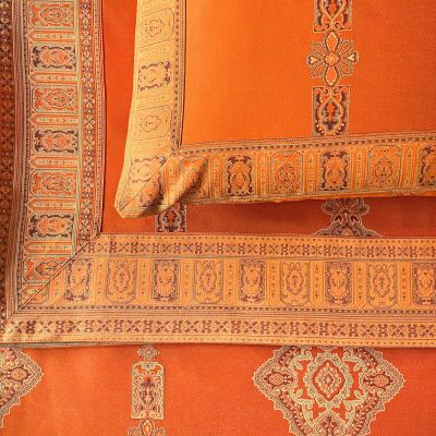 Anichini Persia Jacquard Sheet Sets In Orange