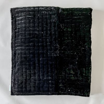 Anichini Pho Silk Velvet Quilts And Bed Throws, Black