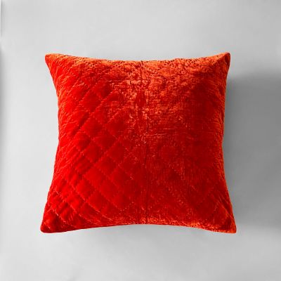 Anichini Pho Handmade Blood Orange Silk Velvet Pillows