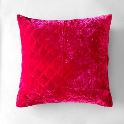 Anichini Pho Handmade Fuchsia Pink Silk Velvet Pillows