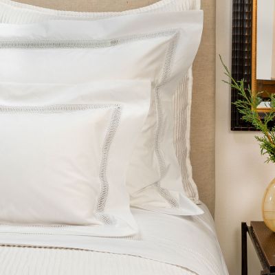 Anichini Avila Percale Sheet Sets in White