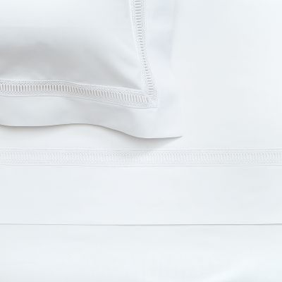 Anichini Avila Luxury Italian Percale Egyptian Cotton Sheets with Swiss Lace