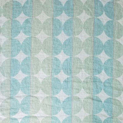 Anichini Yutes Collection Contorno Linen Fabric In 02 Spaqua Right Side