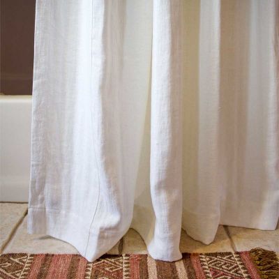 Donatas Linen Shower Curtain