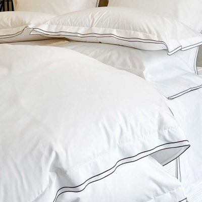 Esme Percale Duvet Covers With A Double French Flange, Made Of Earth Friendly GOTS Certified Cotton