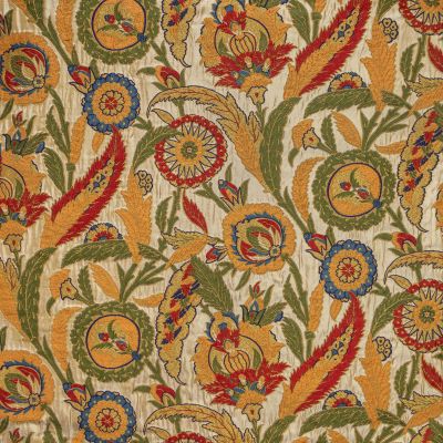 Gulistani Tapestry Fabric In Red