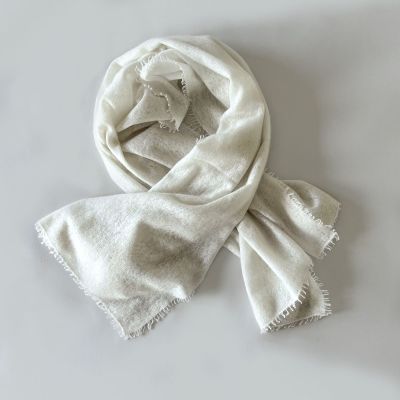 JAMPO CASHMERE SCARVES, IN WHITE