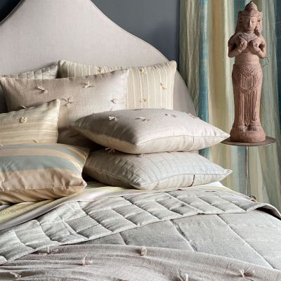 Anichini Kanishka Hand Loomed Dupioni Silk Quilts & Pillows