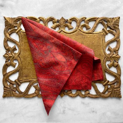 Anichini Kashmir Paisley Table Linens
Italian Paisley Jacquard Table Placemats
Kashmir jacquard napkins blood red 