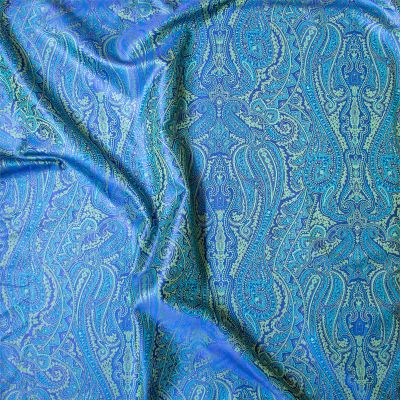 Anichini Kashmir Luxurious Paisley Lightweight Italian Quilts In Marine Blue