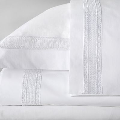 Anichini Martina Percale Sheets with Lace Embellishment