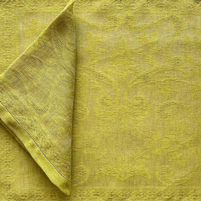 Melania Linen Napkins and Placemats - Citron