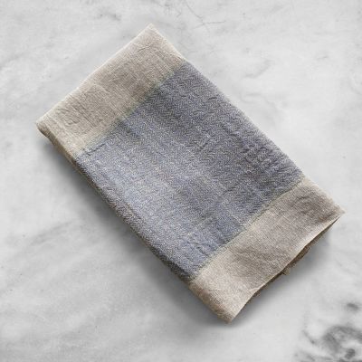 Anichini Natte Herringbone Weave Linen Bath Towels