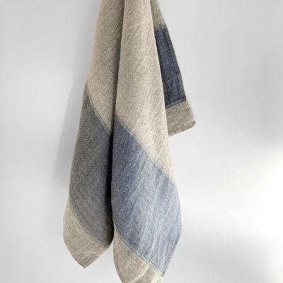 Anichini Natte Herringbone Weave Linen Bath Towels