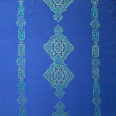 Anichini Persia 2.0 Jacquard Medallion Fabric By The Yard In Marine Blue