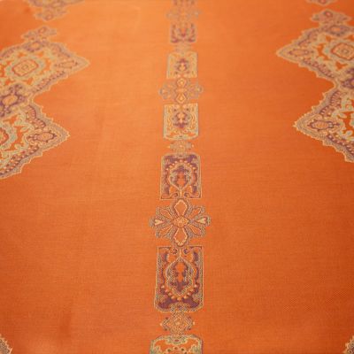 Anichini Persia Jacquard Medallion Fabric By The Yard In Orange