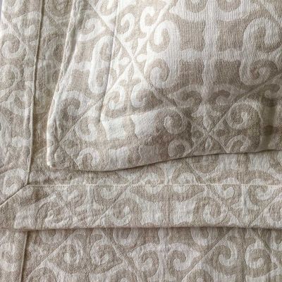 Anichini Tokkat Tile Design Linen Bedding, Coverlets, and Shams