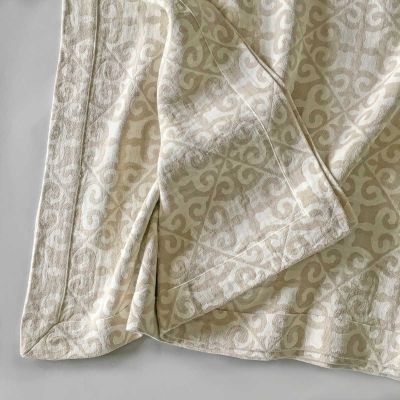 Anichini Tokkat Tile Design Linen Throws & Bed Runners