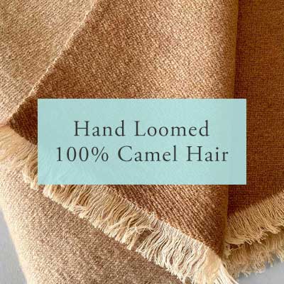 Hand Loomed 100% Camel Hair