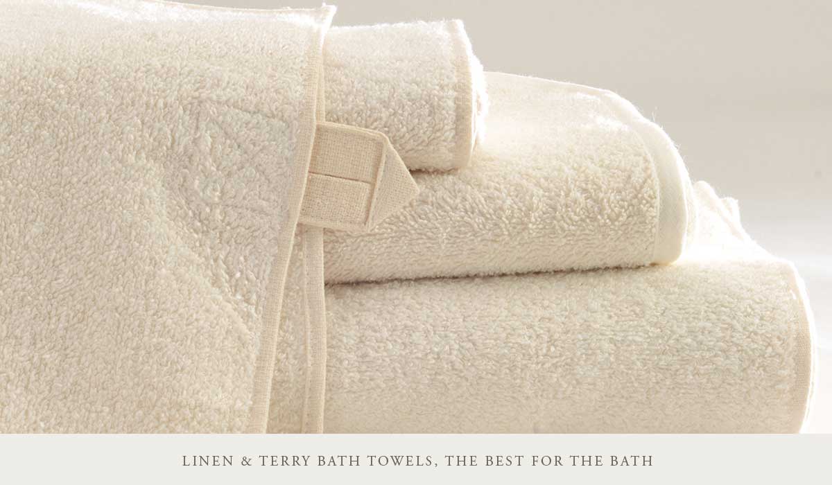ANICHINI Bath Towels  Luxury Linen And Terry Bath Linens