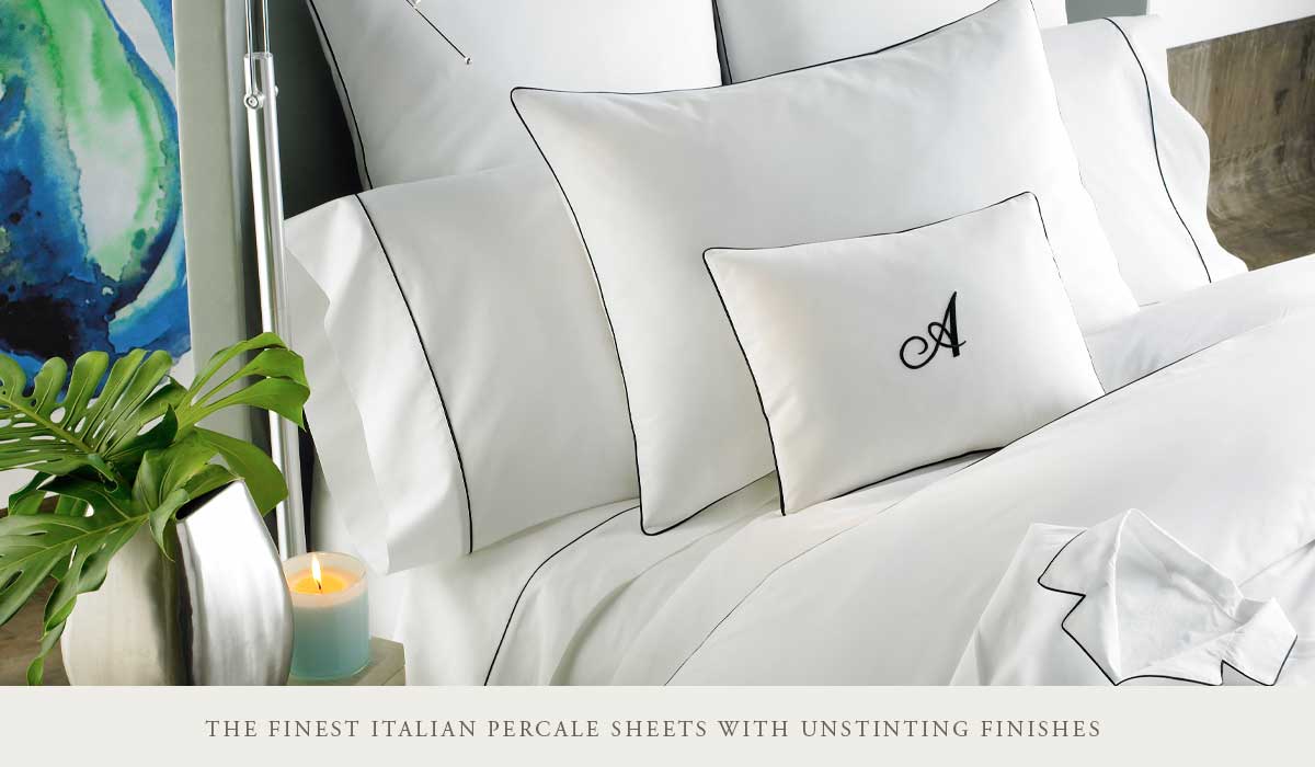 Shop The Finest Luxury Egyptian Cotton Percale Sheets ANICHINI