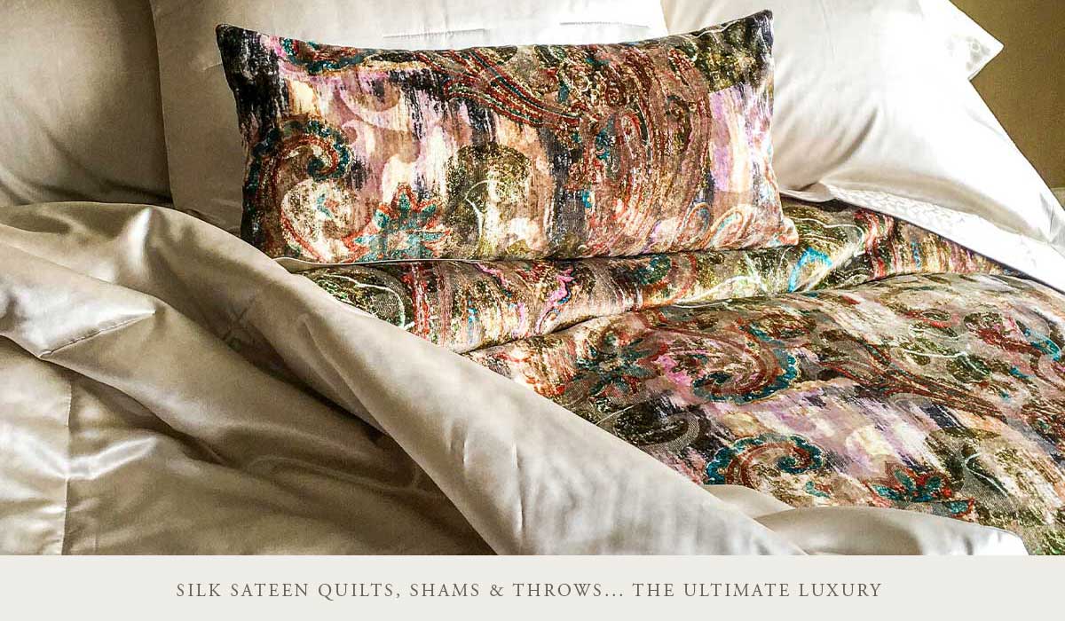 The Ultimate Luxury  ANICHINI Silk Sateen Throws